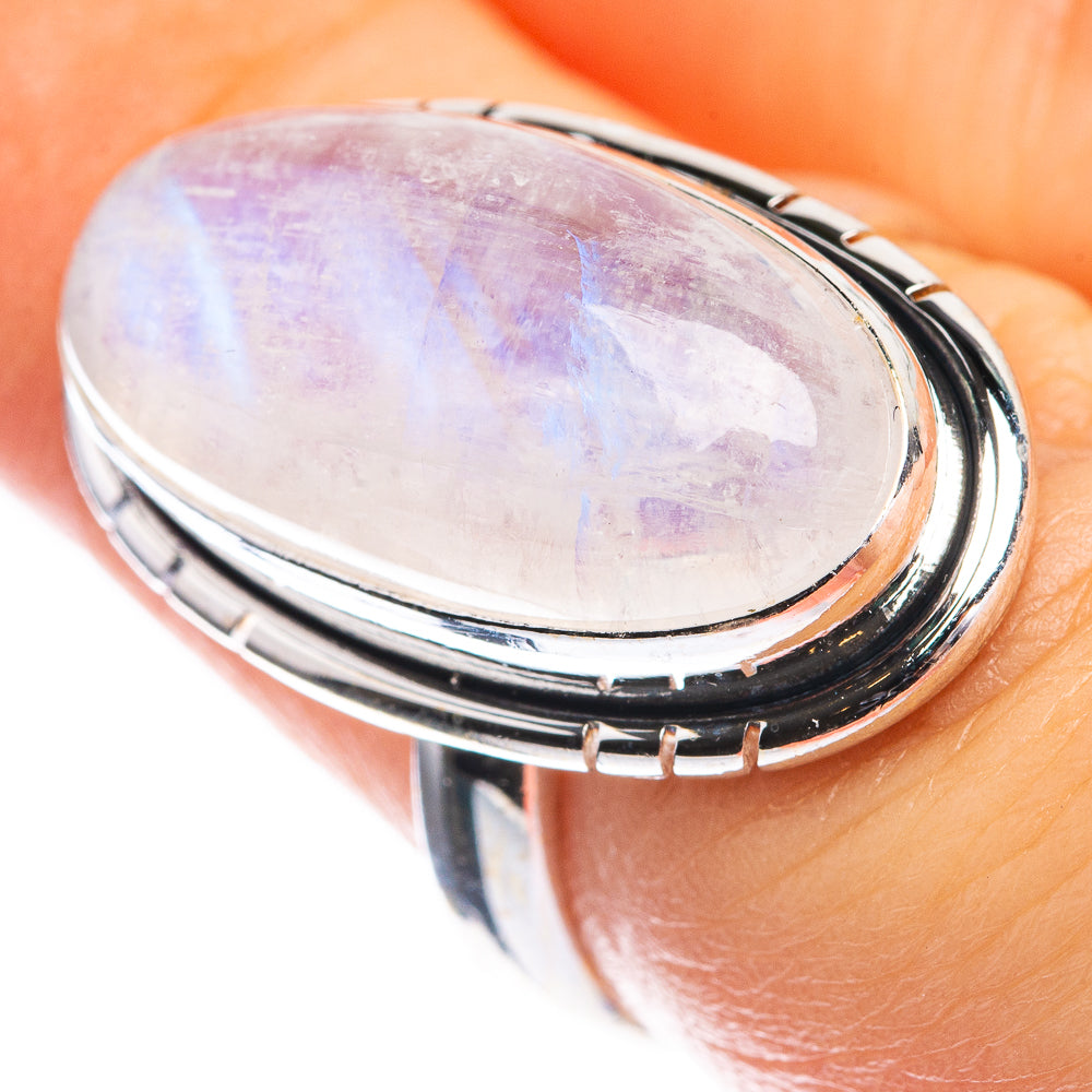 Rainbow Moonstone Ring Size 6 (925 Sterling Silver) RING143431