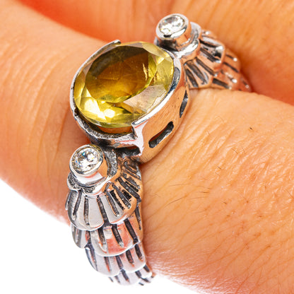 Faceted Citrine Ring Size 8 (925 Sterling Silver) R1203