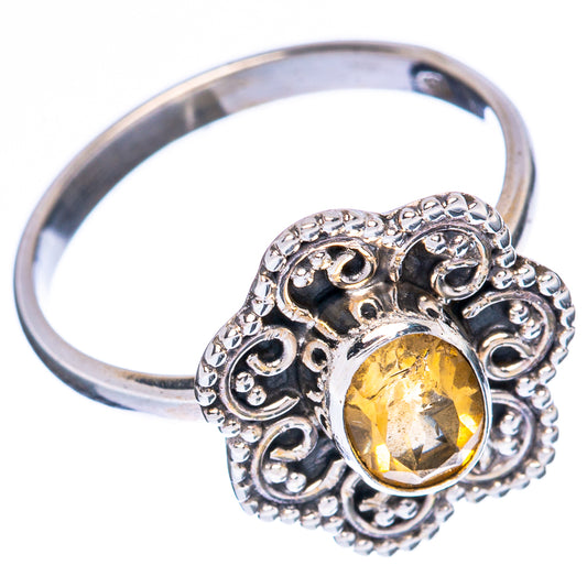 Value Faceted Citrine Ring Size 7.5 (925 Sterling Silver) R3302