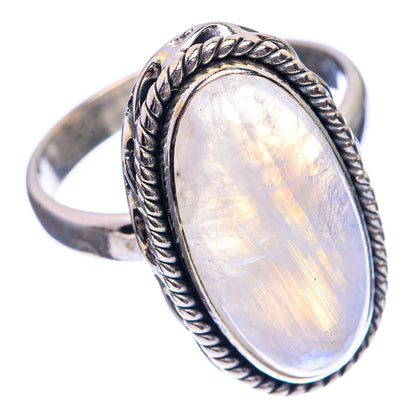 Rainbow Moonstone Ring Size 9 (925 Sterling Silver) R143085