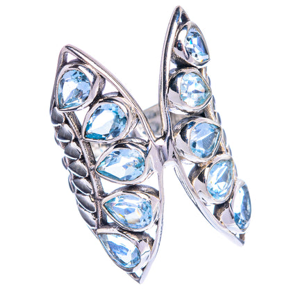 Large Blue Topaz Ring Size 6.25 (925 Sterling Silver) R144375
