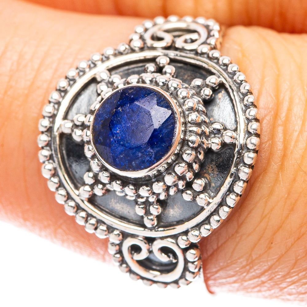 Blue Sillimnate Ring Size 8 (925 Sterling Silver) R5565