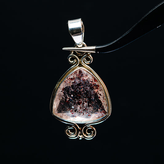 Premium Faceted Lepidocrocite Pendant 1 5/8" (.925 Sterling Silver)