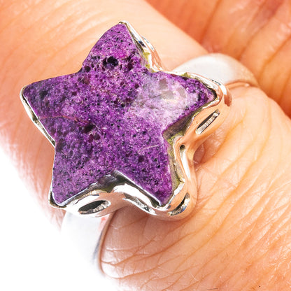 Purpurite Star Ring Size 7 (.925 Sterling Silver)