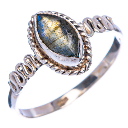 Labradorite Dainty Ring Size 9 (925 Sterling Silver) R145373