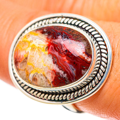 Crazy Lace Agate Ring Size 8 (925 Sterling Silver) RING138688