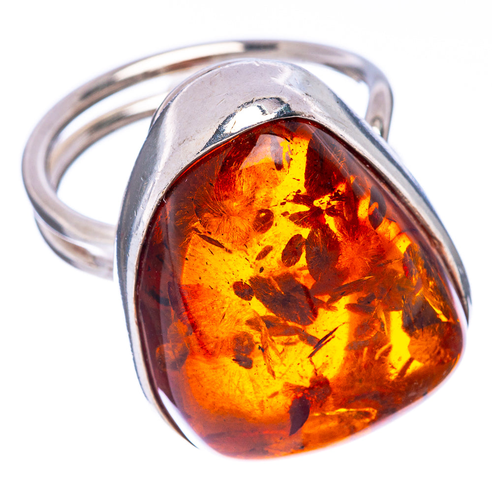 Baltic Amber Ring Size 8.5 (925 Sterling Silver) R1867