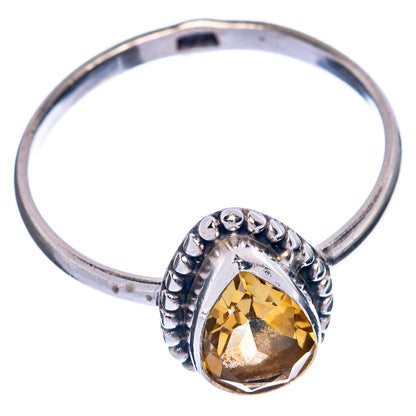 Faceted Citrine Dainty Ring Size 8.75 (925 Sterling Silver) R145434