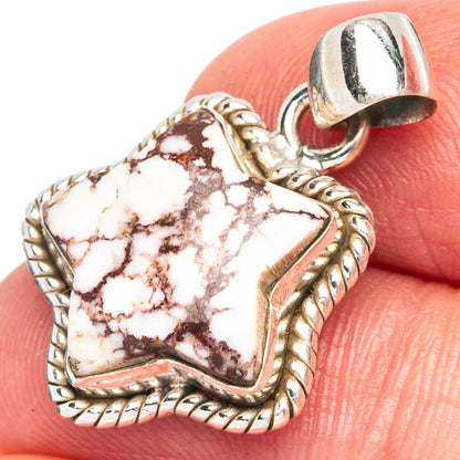 Wild Horse Jasper Star Pendant 1 1/8" (925 Sterling Silver) P43493