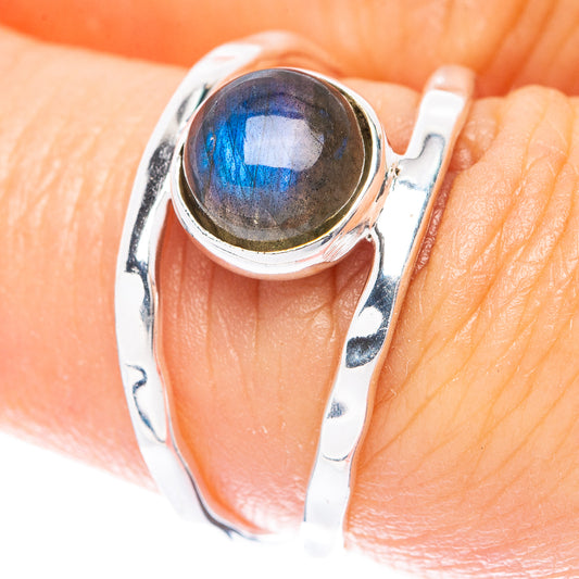 Labradorite Dainty Ring Size 6.75 (925 Sterling Silver) R5847