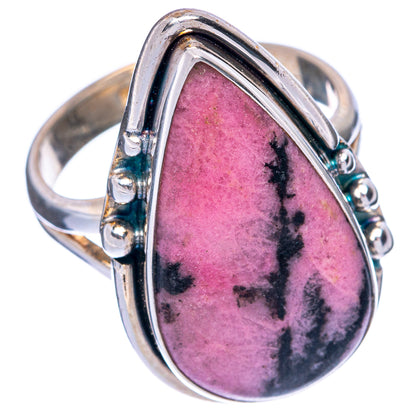 Large Rhodonite Ring Size 9 (925 Sterling Silver) R145315