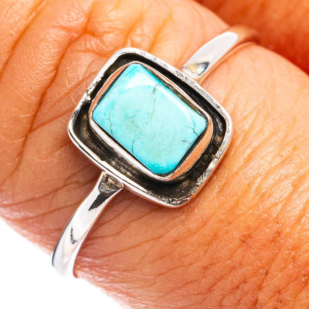Sonoran South Hill Turquoise Dainty Ring Size 8.75 (.925 Sterling Silver)