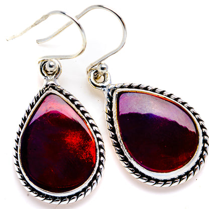 Aura Opal Earrings 1 1/2" (925 Sterling Silver) EARR432075