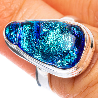Dichroic Glass Ring Size 6.25 (925 Sterling Silver) R1964