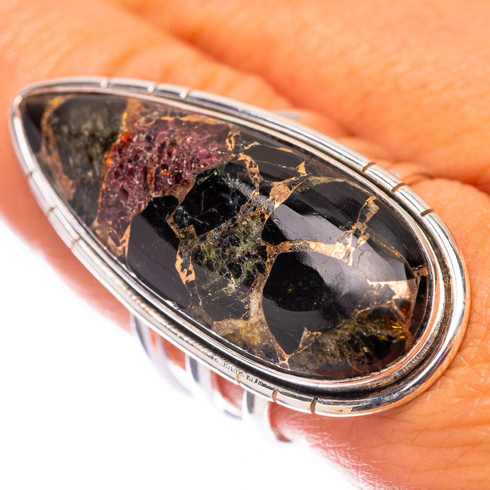 Large Mohave Black Onyx 925 Sterling Silver Ring Size 9 (925 Sterling Silver) RING140403