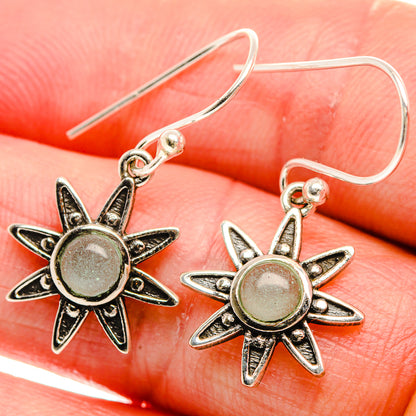 Natural Aquamarine Dainty Earrings 1 1/4" (925 Sterling Silver) EARR431970