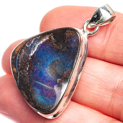 Boulder Opal Pendant 1 1/2" (925 Sterling Silver) P39369