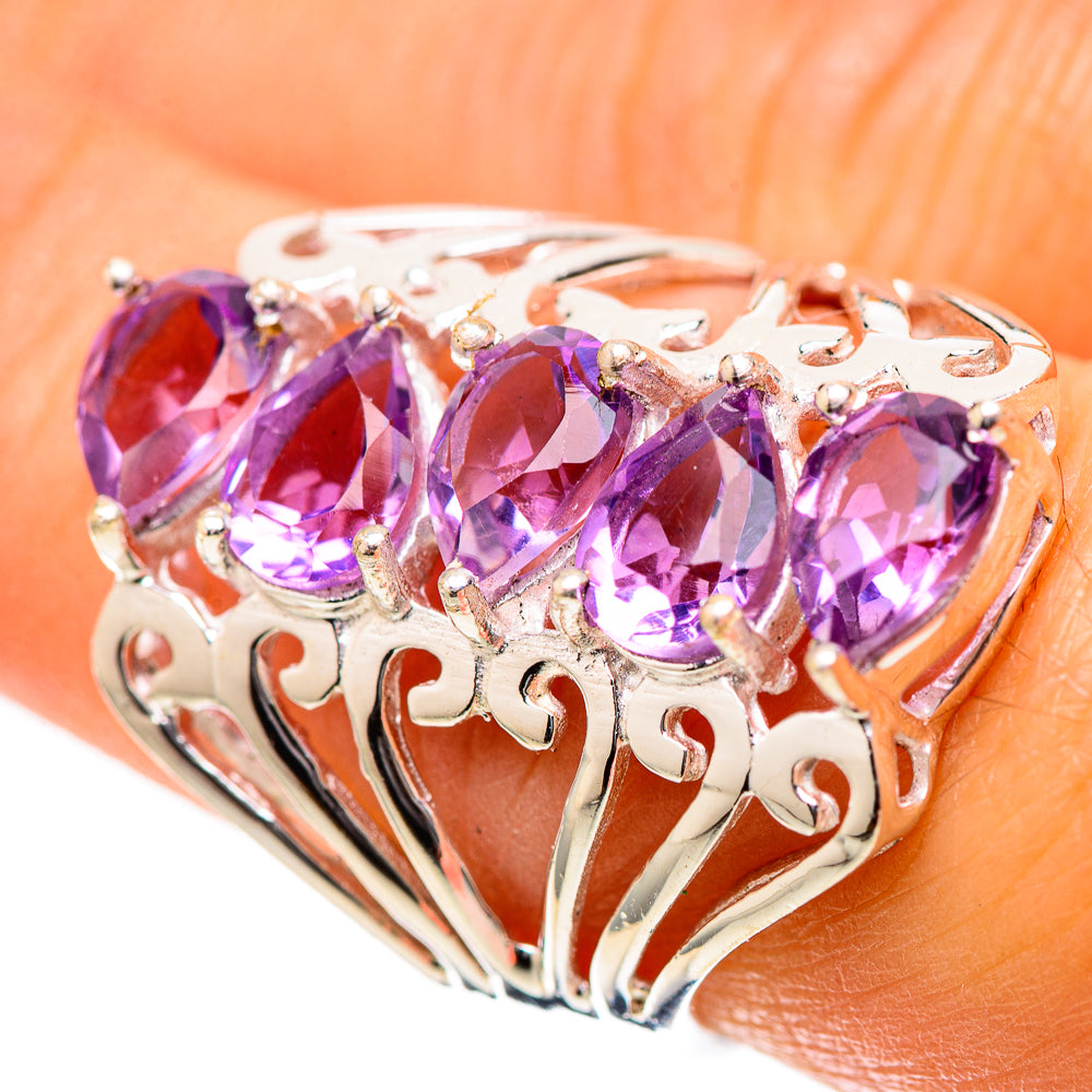 Faceted Amethyst Ring Size 6.5 (925 Sterling Silver) RING139241