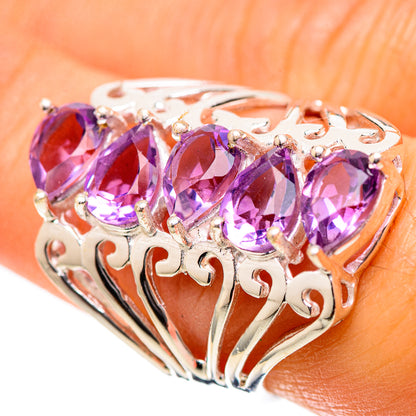 Faceted Amethyst Ring Size 6.5 (925 Sterling Silver) RING139241