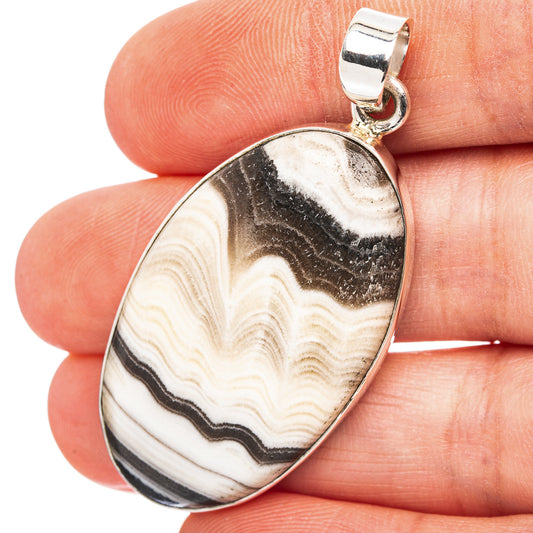 Prairie Agate Pendant 1 7/8" (.925 Sterling Silver)