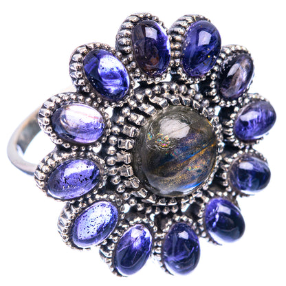 Large Labradorite, Tanzanite Ring Size 9 (925 Sterling Silver) R141445