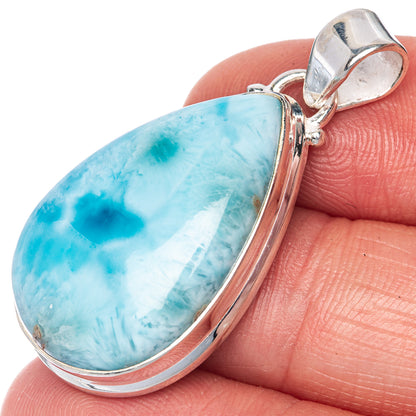 Larimar Pendant 1 1/2" (925 Sterling Silver) P40799