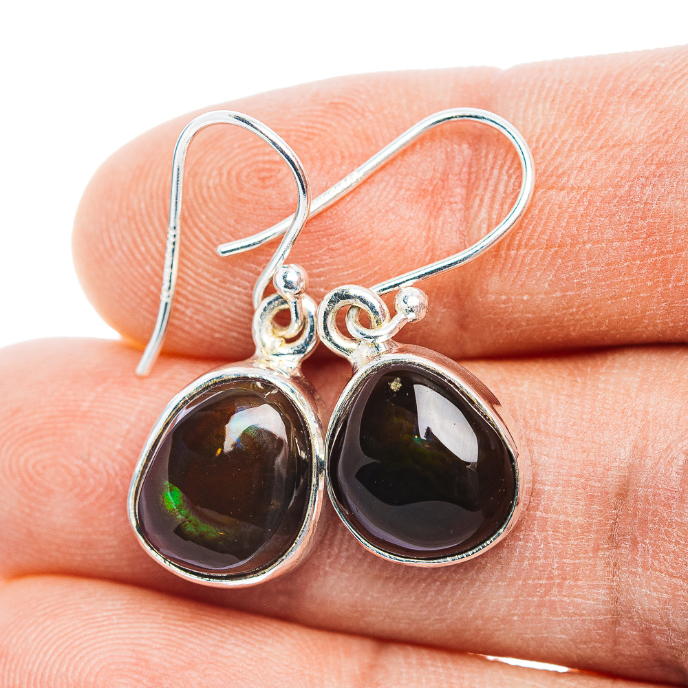Premium Mexican Fire Agate Earrings 1 1/8" (.925 Sterling Silver)