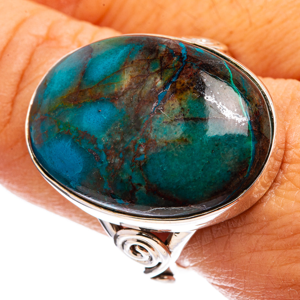 Large Tibetan Turquoise Ring Size 10 (925 Sterling Silver) R142895