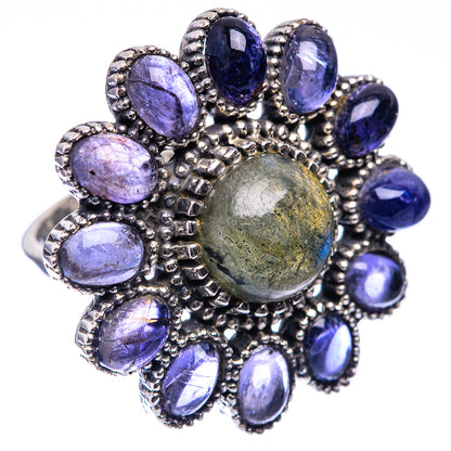 Large Labradorite, Tanzanite Ring Size 7 (925 Sterling Silver) R141240