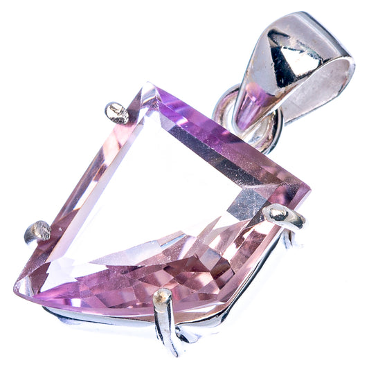Faceted Amethyst Pendant 7/8" (925 Sterling Silver) P42999