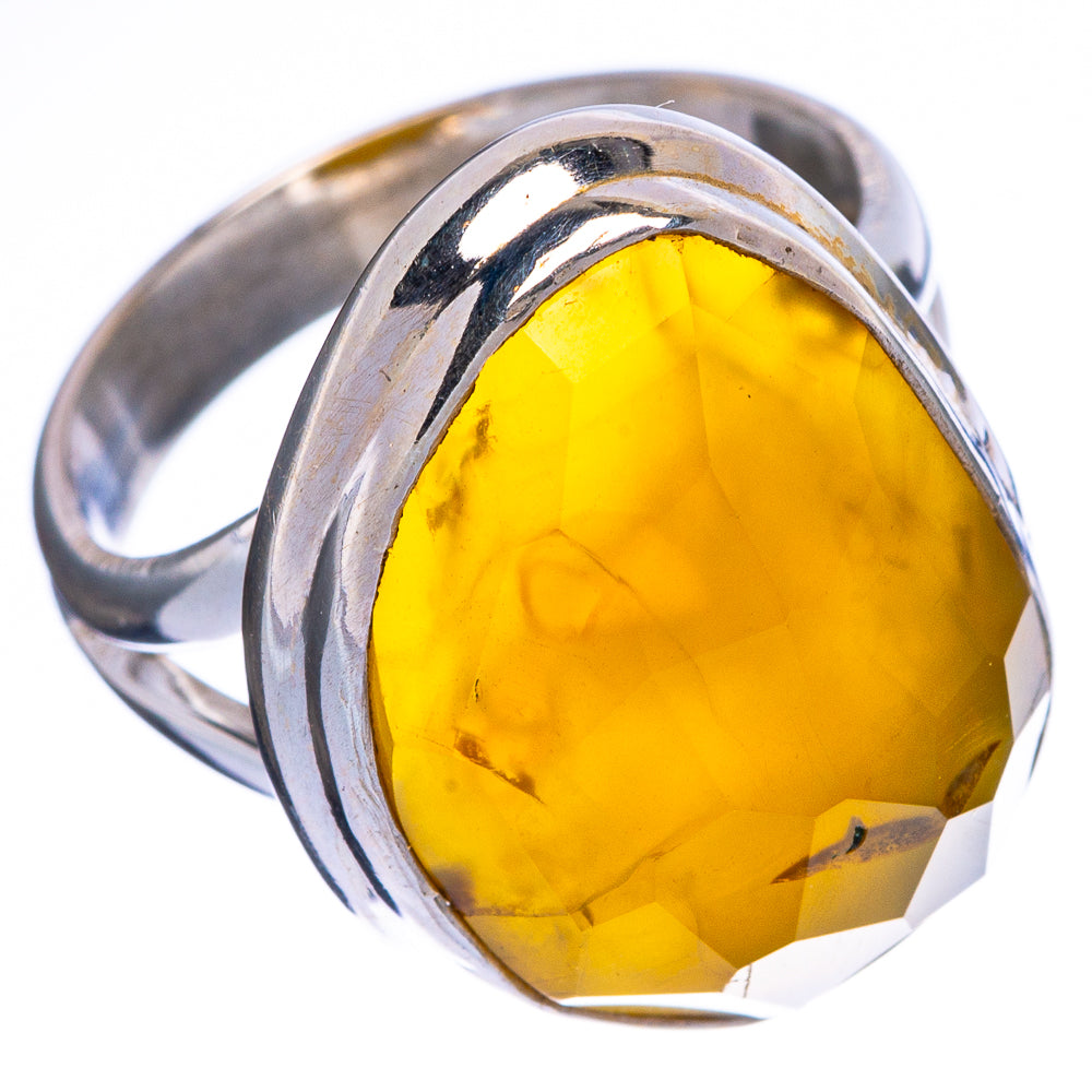 Yellow Opal Ring Size 4.75 (925 Sterling Silver) R1379