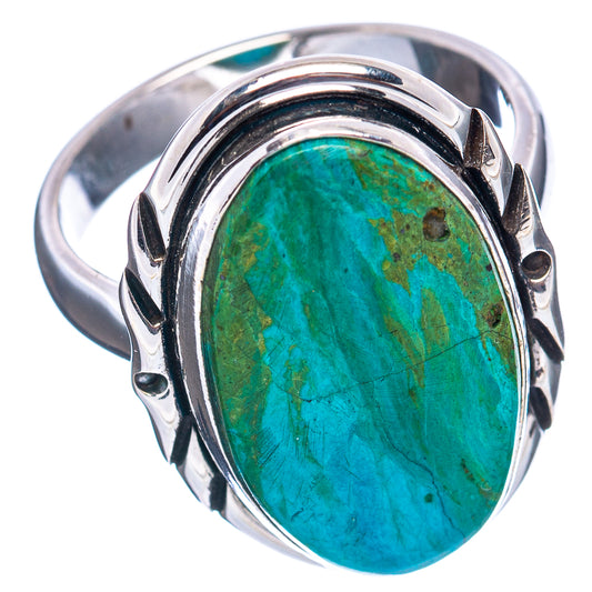 Oval turquoise opal statement ring, .925 sterling silver oval setting with side accents