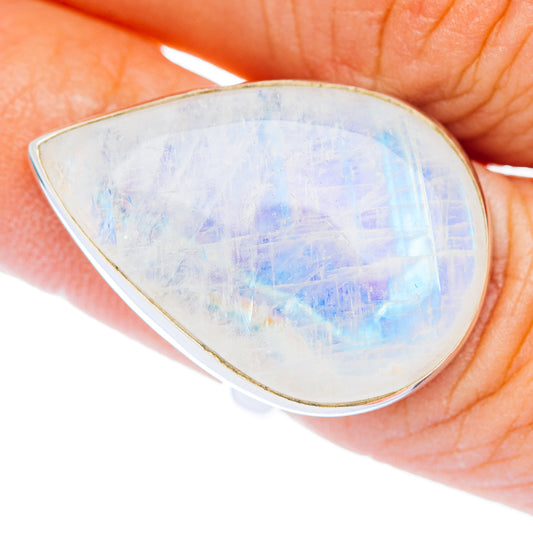 Premium Rainbow Moonstone Ring Size 7 Adjustable (.925 Sterling Silver)