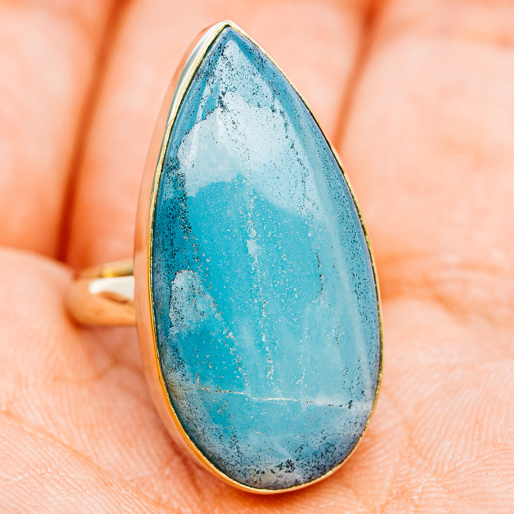 Peruvian Opal Ring Size 6.75 (German Silver)