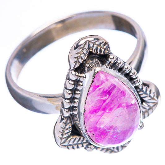 Pink Moonstone Ring Size 7 (925 Sterling Silver) R3794