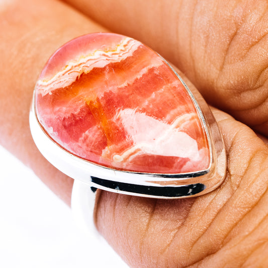 Premium Rhodochrosite Ring Size 6 (.925 Sterling Silver)