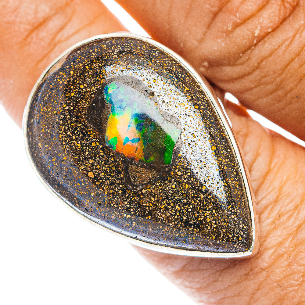 Premium Boulder Opal Ring Size 8.75 (.925 Sterling Silver)