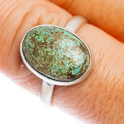 Number 8 Mine Turquoise Ring Size 9 (.925 Sterling Silver)
