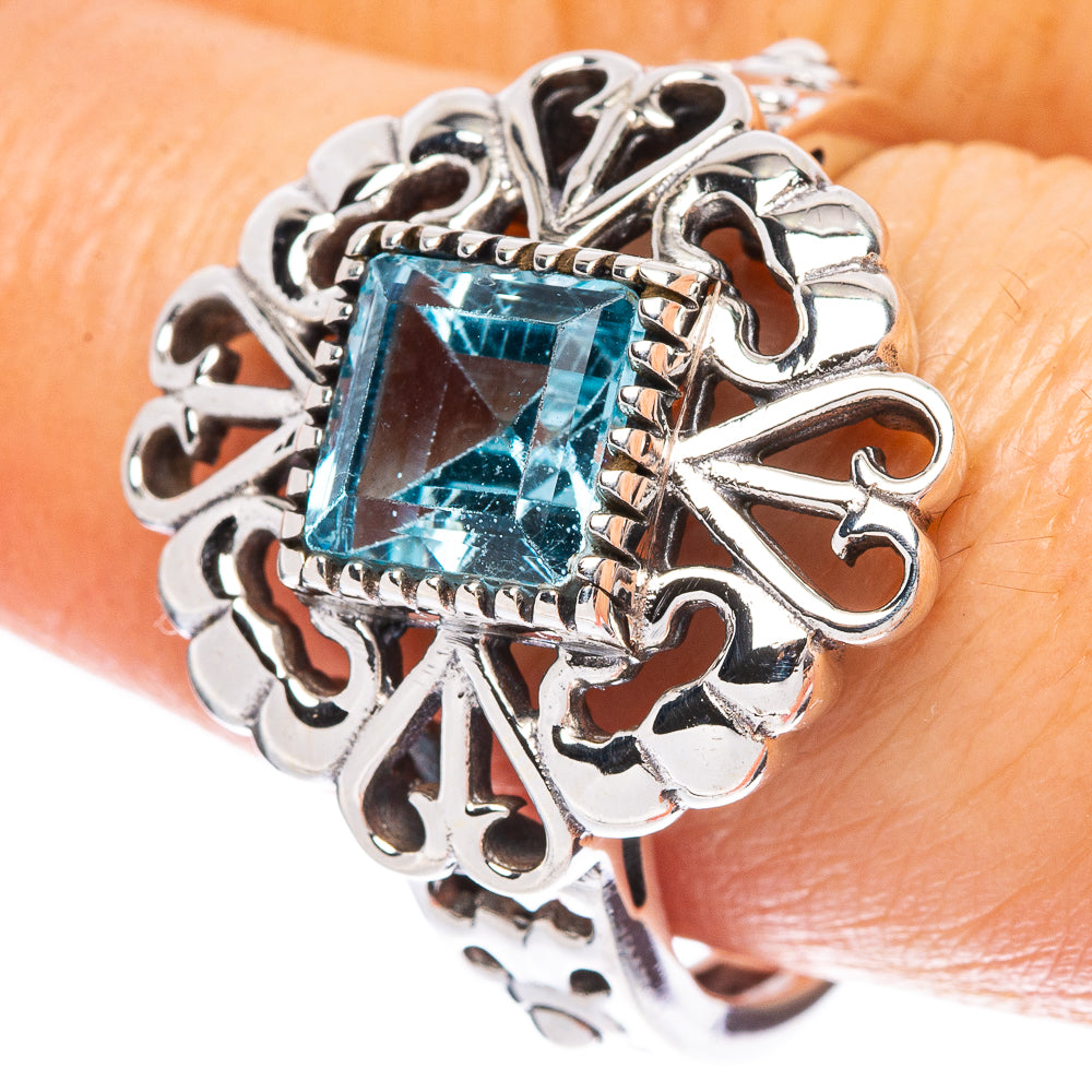 Blue Topaz Ring Size 9 (925 Sterling Silver) R2466