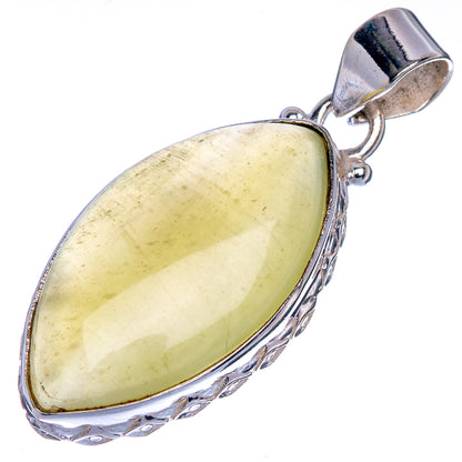 Lemon Calcite Pendant 1 5/8" (925 Sterling Silver) P40740