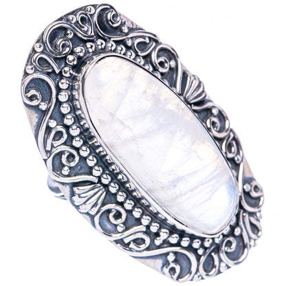 Signature Rainbow Moonstone Ring Size 8.25 (925 Sterling Silver) R2572