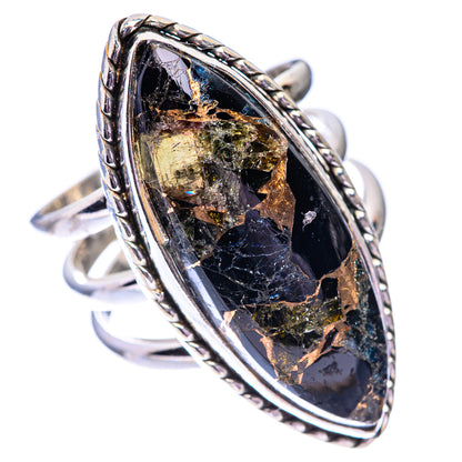 Large Mohave Black Onyx Ring Size 7.25 (925 Sterling Silver) R140627