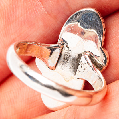 Pink Moonstone Ring Size 6.5 (.925 Sterling Silver)