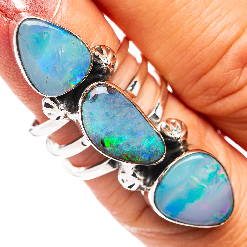 Premium Australian Fire Opal Doublet Ring Size 6 (.925 Sterling Silver)