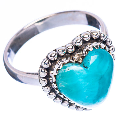 Larimar Heart 925 Sterling Silver Ring Size 8.5 Ana Co R2536