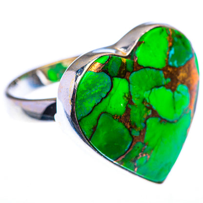 Green Copper Composite Turquoise Ring Size 7.5 (925 Sterling Silver) RING140085