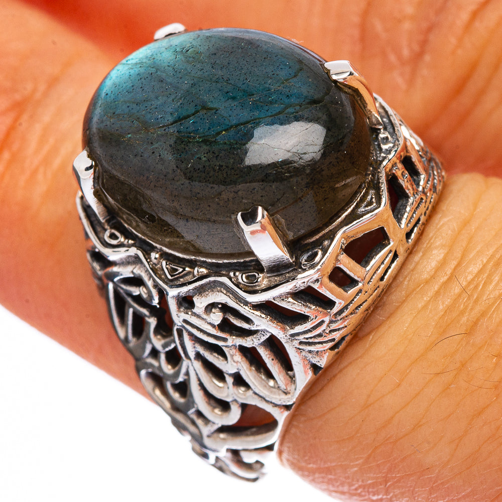 Large Labradorite Ring Size 6 (925 Sterling Silver) R146489