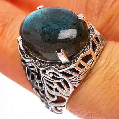 Large Labradorite Ring Size 6 (925 Sterling Silver) R146489