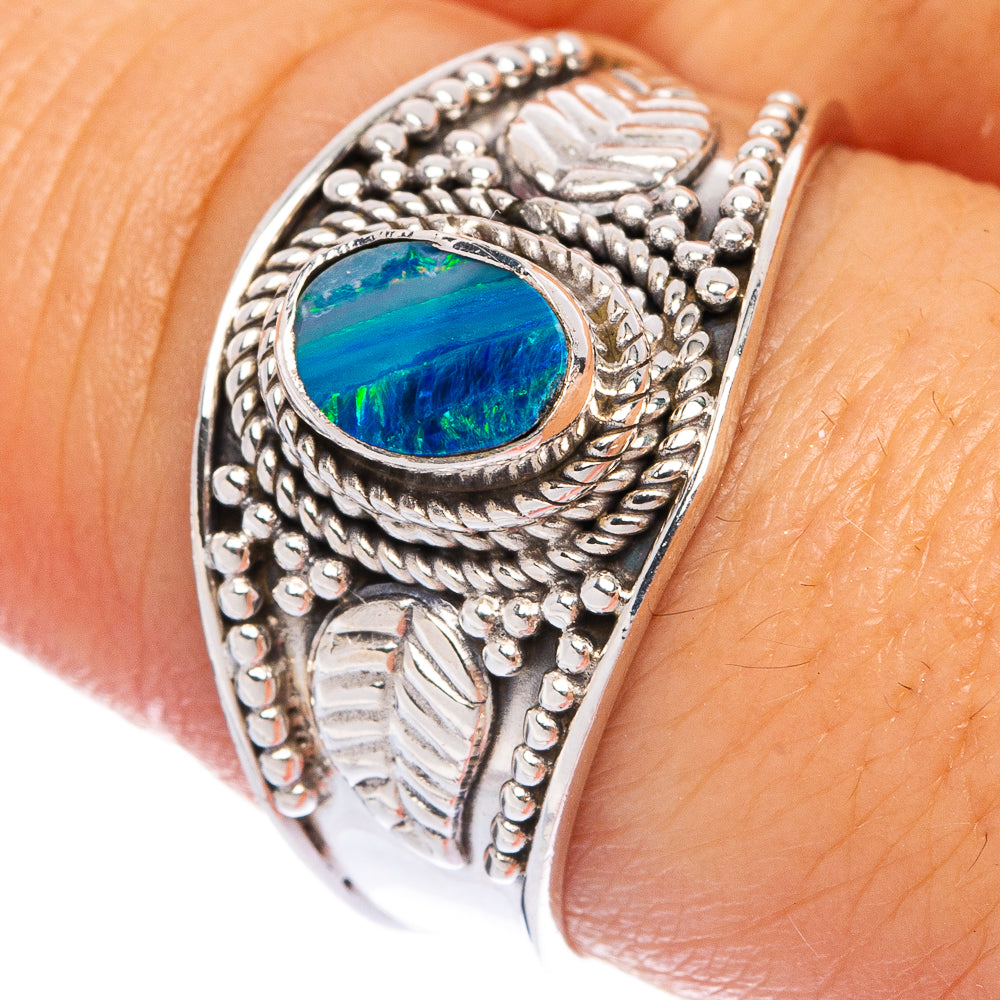 Rare Australian Fire Opal Ring Size 9 (925 Sterling Silver) R145546
