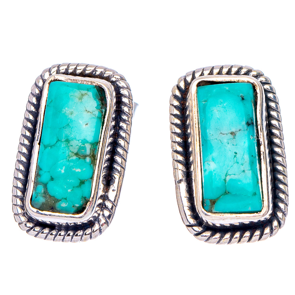 Rare Nevada Turquoise Earrings 5/8" (.925 Sterling Silver)